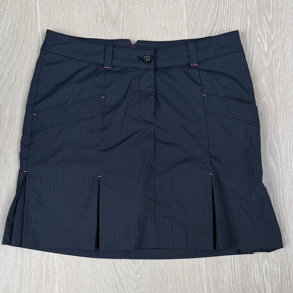 Navy Pinstripe Skort